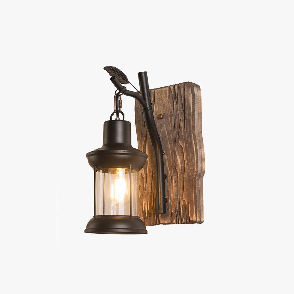 Epoch Vintage Branches Laternen-Wandleuchte, Metall/Holz, Schwarz, Esszimmer