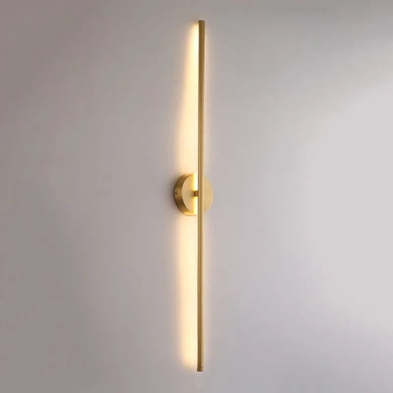 Appliques murales linéaires modernes en métal et gel de silice Fauro, doré
