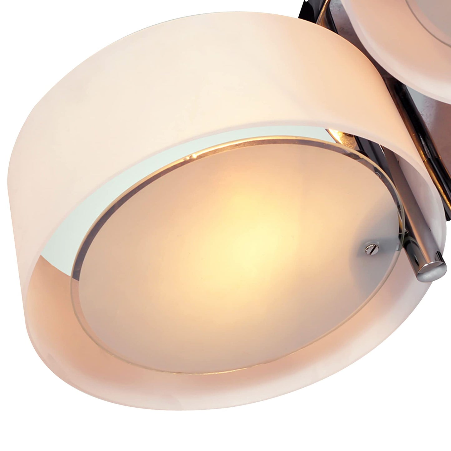 Arisha Flush Mount Ceiling Light Glass White Modern Round Hallway