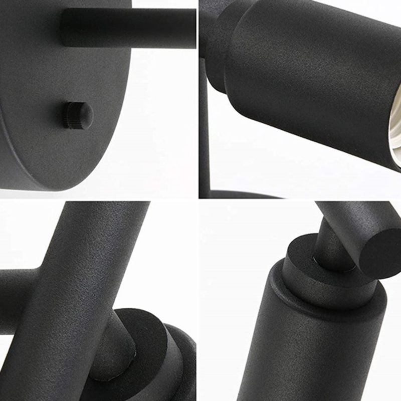 Silva Moderne Glas-Waschtisch-Wandleuchte, Schwarz, Badezimmer, 3/4 Licht