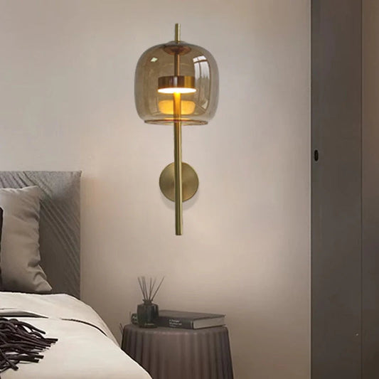 Arisha moderne binnenwandlamp metaal glas slaapkamer