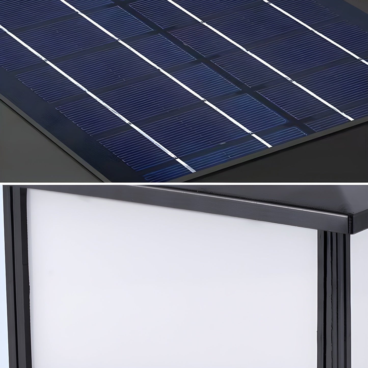 Ray Pavilion-style Square Solar Outdoor Post Light