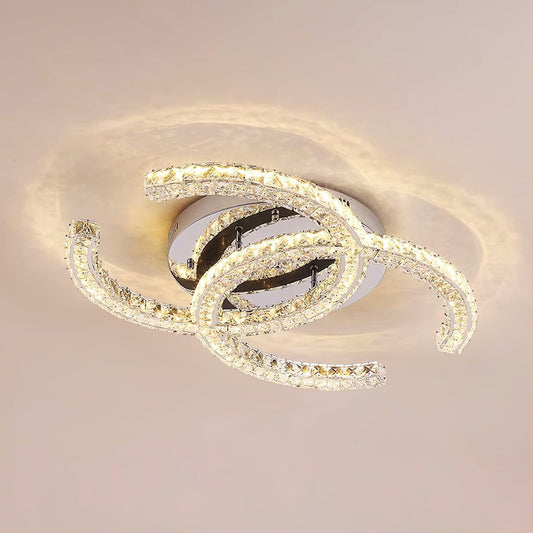Kristy Crystal Ceiling Light Double C