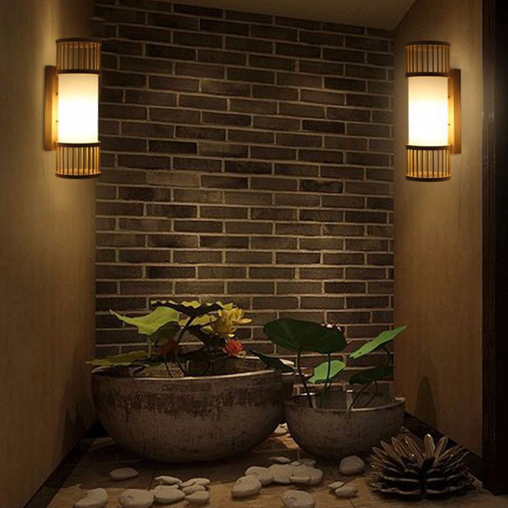 Ritta Applique Rustique, Muto Rotin Tissage LED, Applique Murale de Couloir
