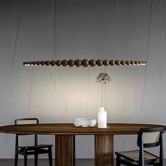 Favon Beaded Wooden Chandelier