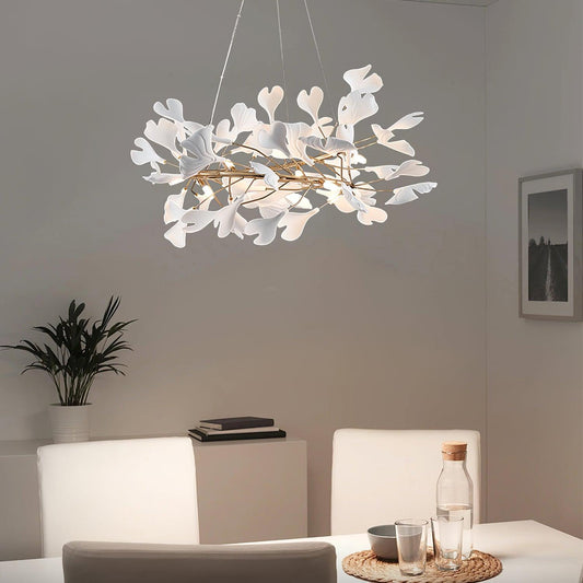 Olivia Modern Golden LED Chandelier Ceramic