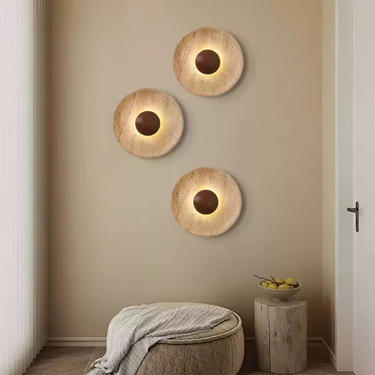 Ritta Sun Travertine Wall Lamp