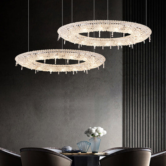 Kristy Luxe ronde kristallen hanglamp voor woonkamer/eetkamer