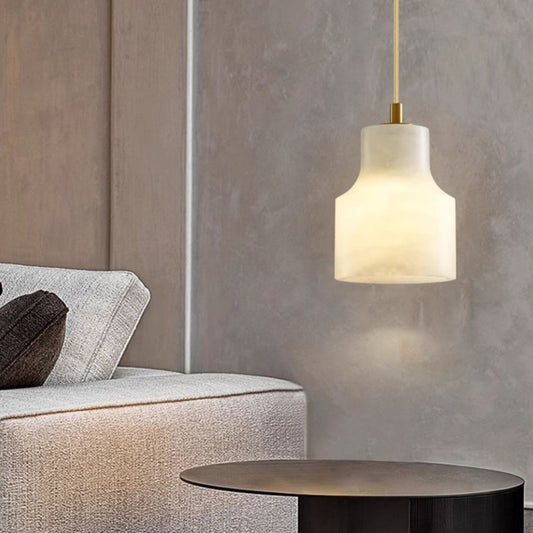 Ritta Alabaster Pendelleuchte Messing Luxuriös