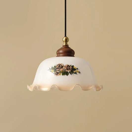 Belvia Vintage Blumenglas-Pendelleuchte