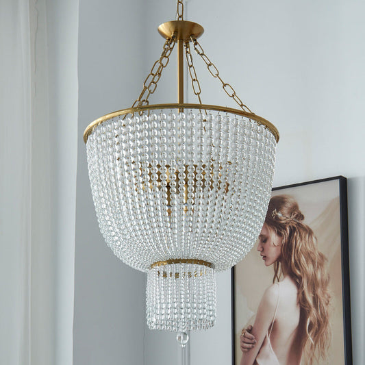 Silva Moderner LED-Kronleuchter aus Goldkristall für Wohnzimmer/Schlafzimmer