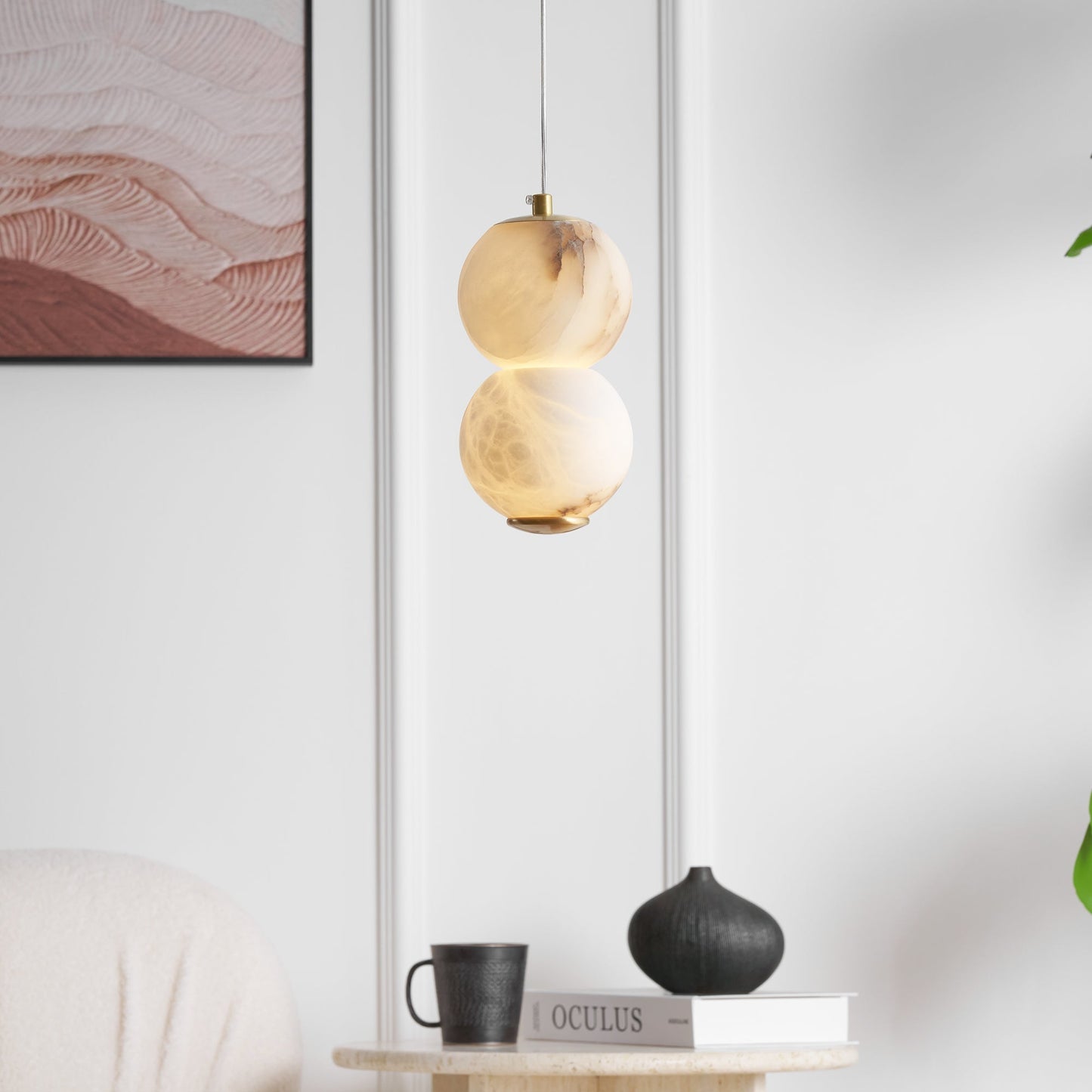 Ritta Alabaster Pendant Light Head 2 /3/4