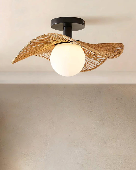 Fynora Woven Semi Flush Deckenleuchte