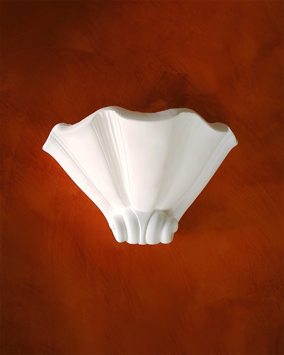 Ysola White Plaster Shell Wall Lamp