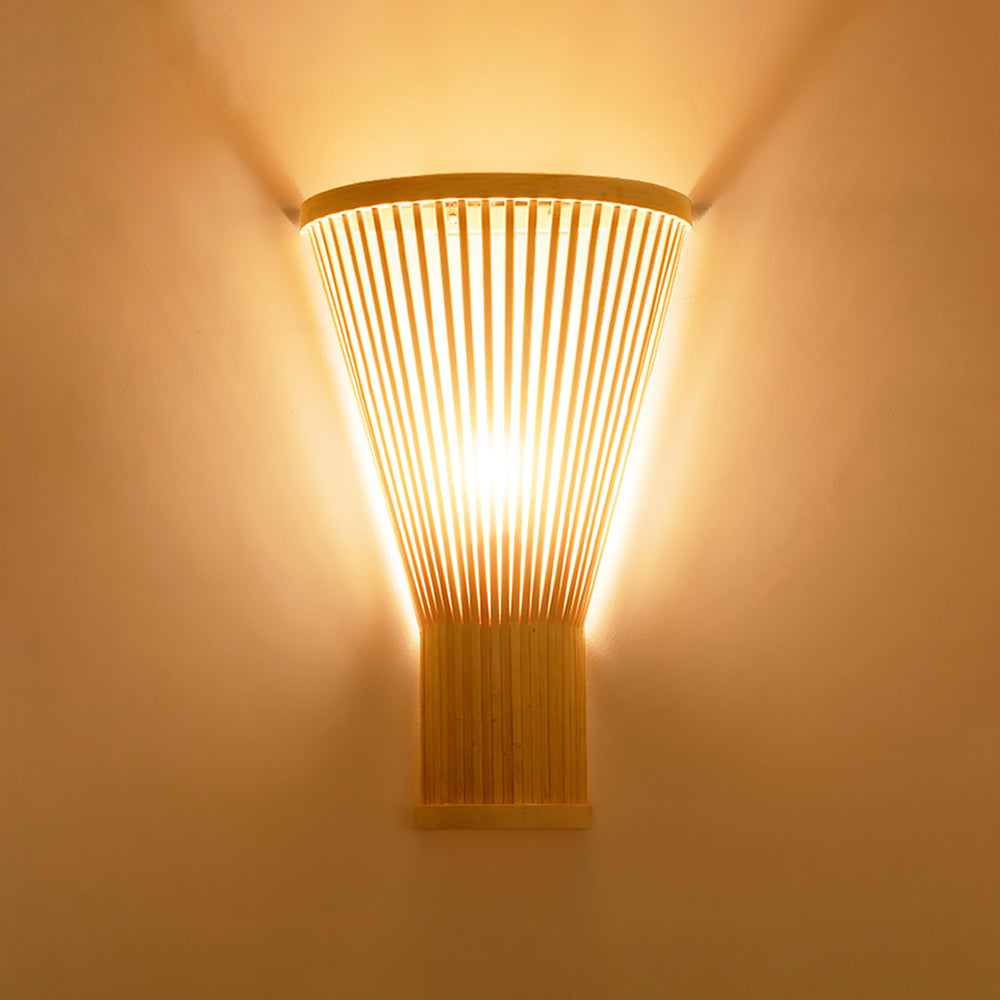 Muto Led Wand-Nachttischlampe, Rattan/Schlafzimmer