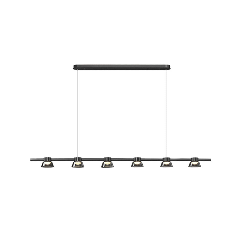 Arisha – suspension moderne linéaire en métal, noire