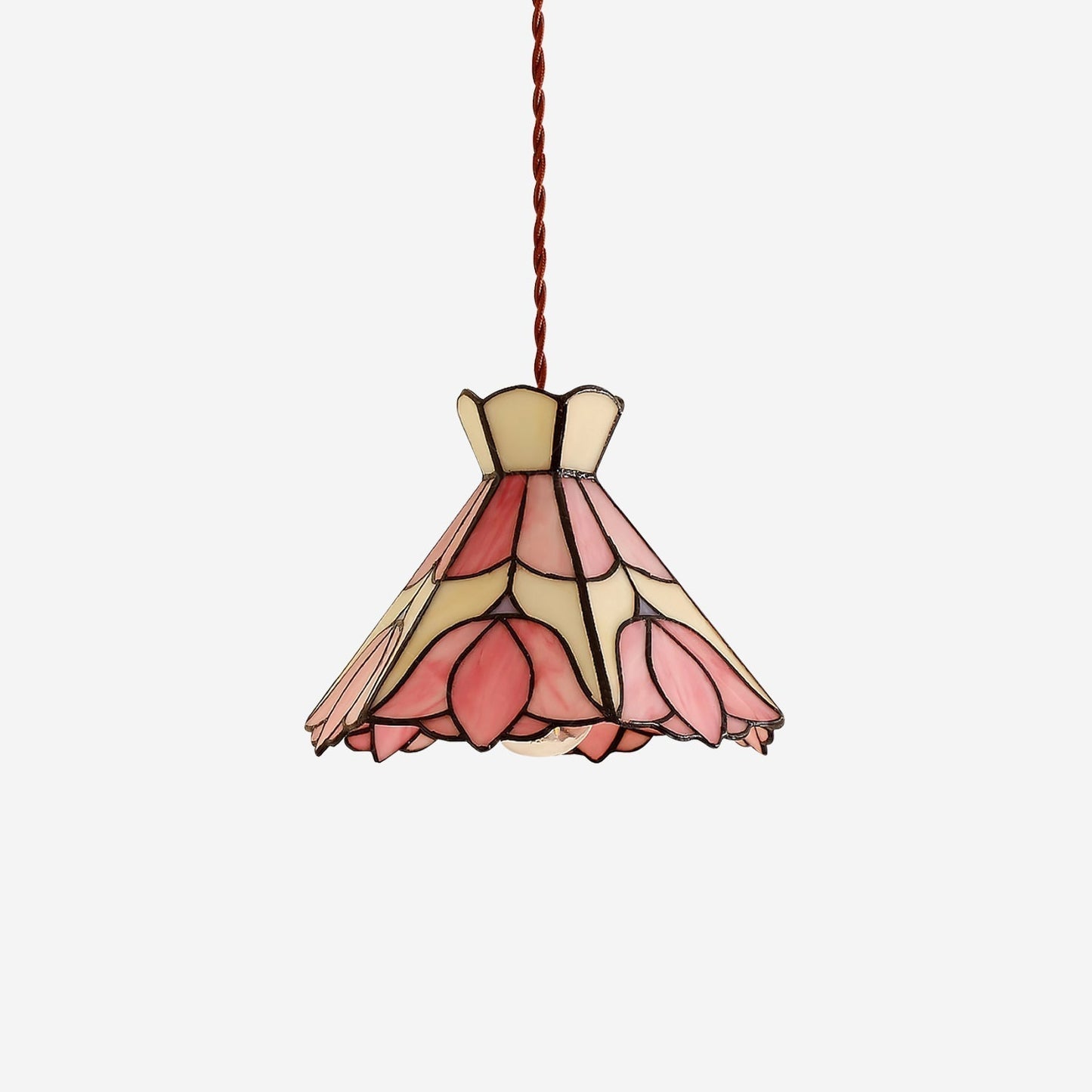 Lampes suspendues roses en verre