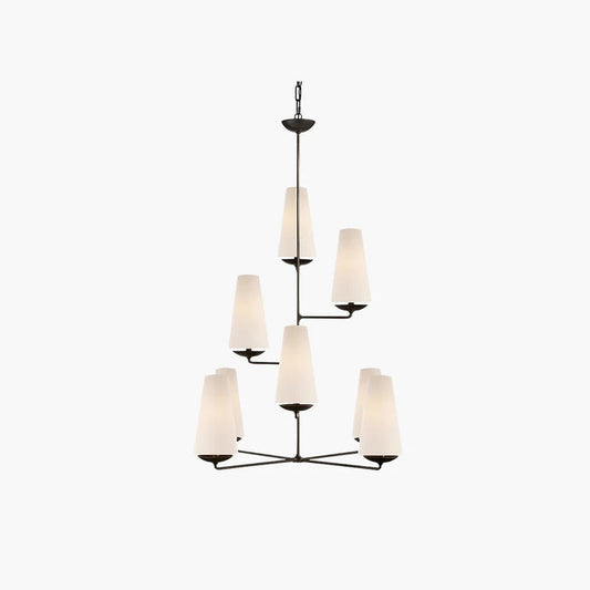 Silva Vintage LED Kronleuchter Weiß Schwarz Schlafzimmer Küche