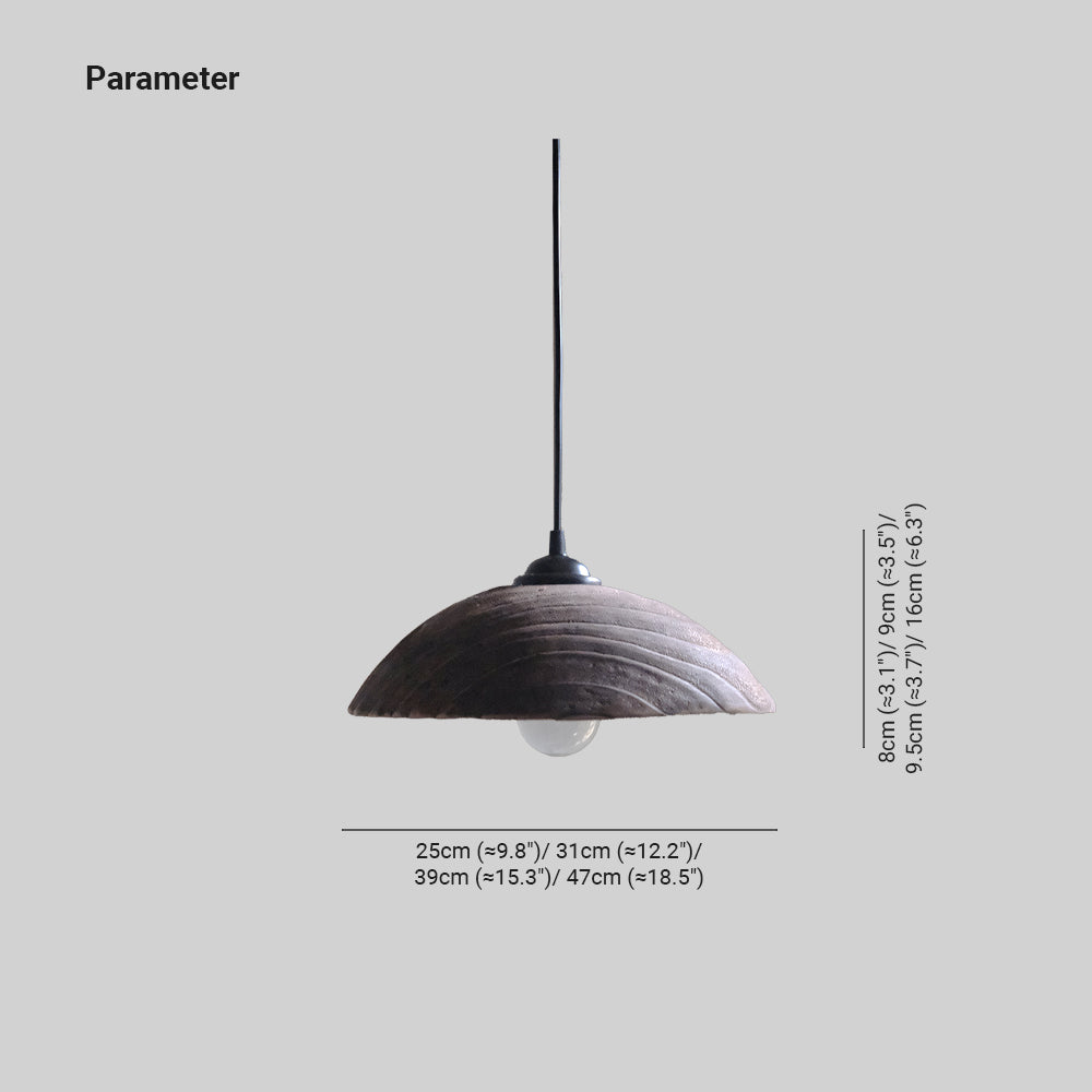 Moderne LED-Pendelleuchte Silva aus braunem Holz für Wohnzimmer und Schlafzimmer