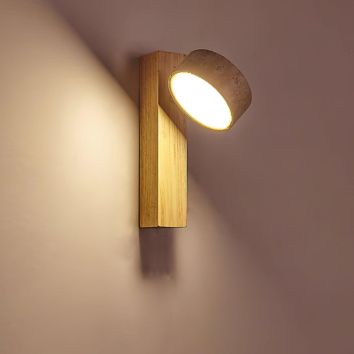 Ritta Wall Light Travertine Wood