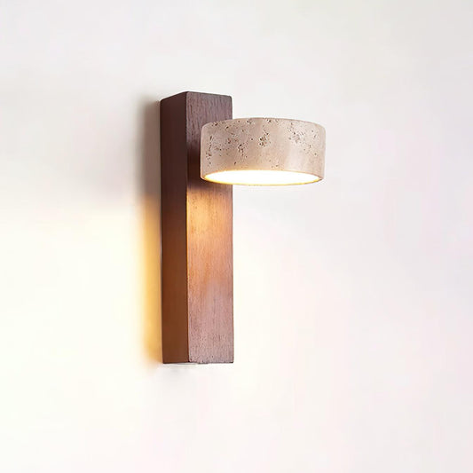 Ritta Wall Light Travertine Wood
