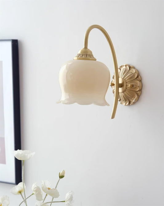 Lampada da parete vintage in oro Bellora