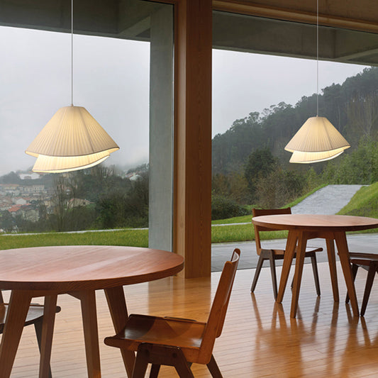 Ritta minimalistische LED-hanglamp met dubbele overlap, wit