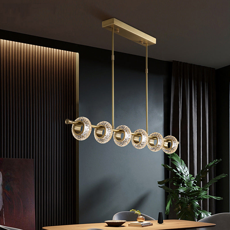 Kristy Modern Luxury Lampe à suspension en métal/verre Doré