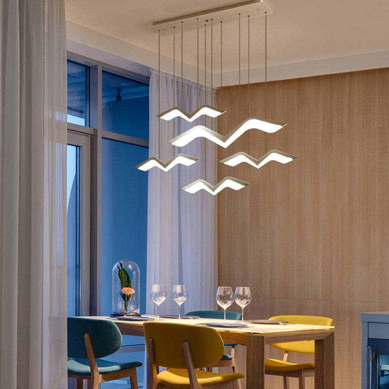 Lampe à suspension moderne Arisha Seagull, 3 styles