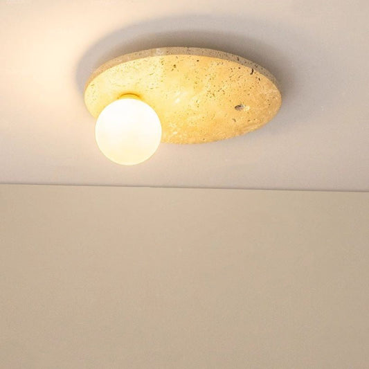 Arisha Moderne Globus-Deckenleuchte aus Metall und Glas für die Unterputzmontage im Wohnzimmer