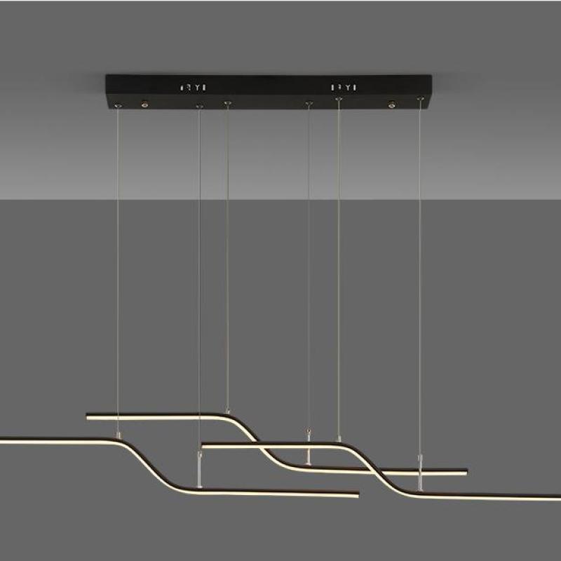 Arisha minimalistische geometrische Metall-Pendelleuchte mit 3 Leuchten, Esszimmer