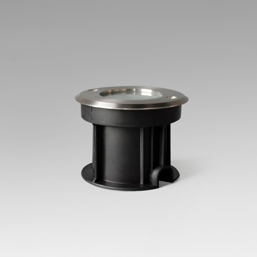 Ray moderne metalen cilindrische inbouwtrap-/deklamp voor buiten, zwart