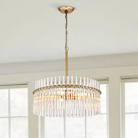 Arisha moderne Ring-LED-Pendelleuchten, klares Glas, Messing, Wohnzimmer/Badezimmer