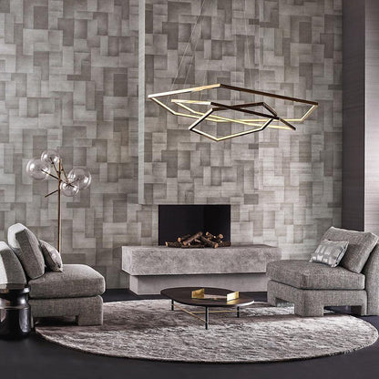 Arisha Minimalist Geomatic Metal Pendant Light, Gold, DIY