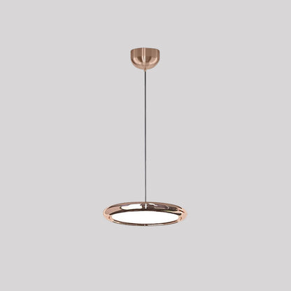Arisha Minimalist Circular Metal Pendant Light,Silver/Gold/Rose Gold