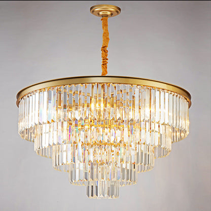 Arisha moderne LED decoratieve luxe hanglamp kristal metaal zwart/gouden ring slaapkamer/woonkamer