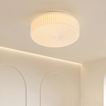 Valentina Modern Cream LED Flush Mount Ceiling Light Glass Study Bedroom