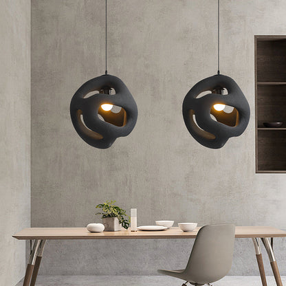 Avi Modern Metal/Resin White/Black Pendant Light