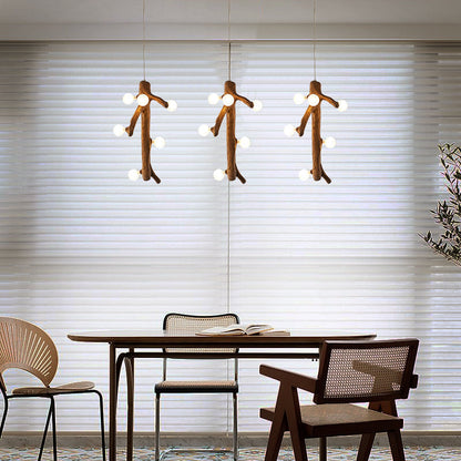 Epoch Scandinavische LED-kroonluchter Houten woonkamer Eetkamer Slaapkamer