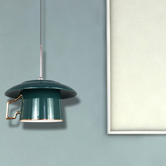 Valentina Square Handle Cup Keramik LED Pendelleuchte Wohnzimmer