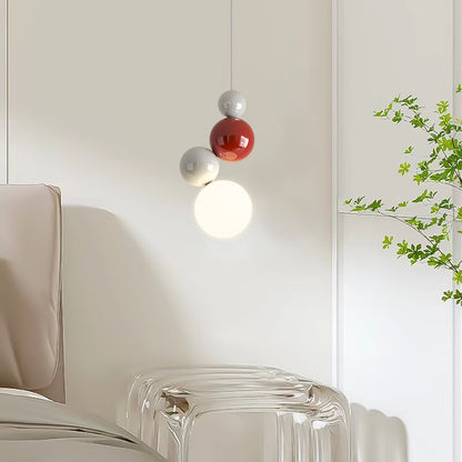 Valentina - Suspension LED moderne en métal blanc pour chambre et salon