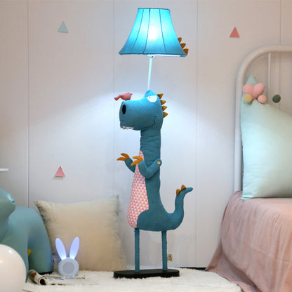 Minori Moderne Dinosaurier-Stehlampe aus Metall/Stoff