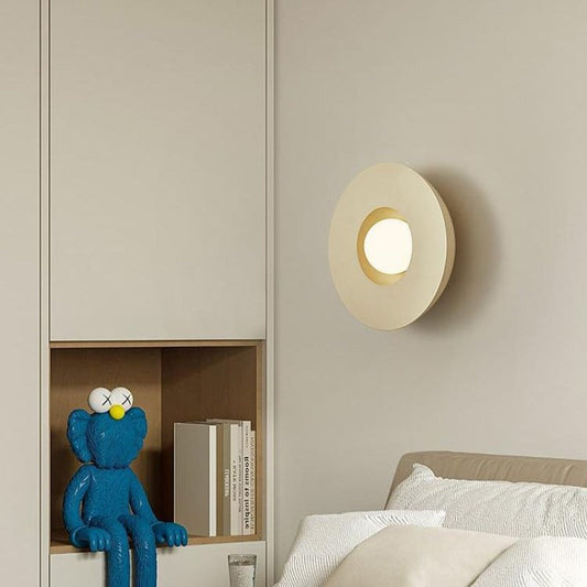 Moderne LED-wandlamp voor binnen, melkachtig koffieglas, woonkamer