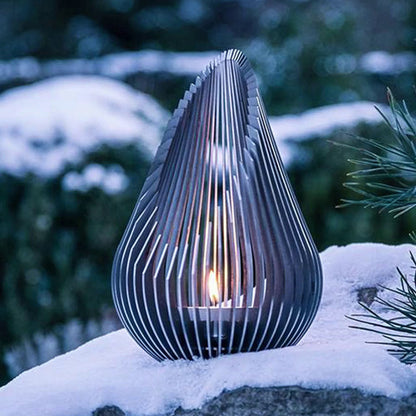 Ray Design Wassertropfenförmige Außenstehleuchte, Schwarz/Silber