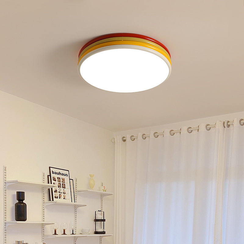 Arisha Moderne LED-Deckenleuchte für Unterputzmontage, Rot, Wohnzimmer, Schlafzimmer
