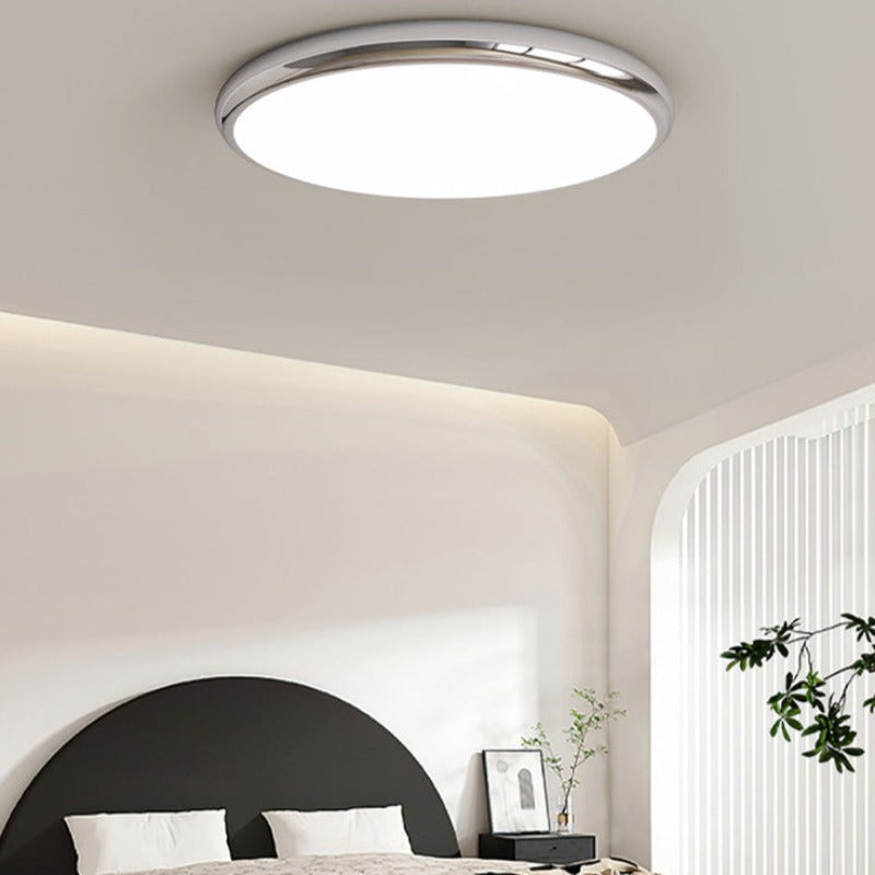 Muto Retro Circle Unterputz-Deckenleuchte aus weißem Metall für Schlafzimmer