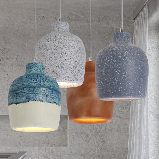 Avi Wabi Sabi hanglamp van hars in potvorm, 4 kleuren
