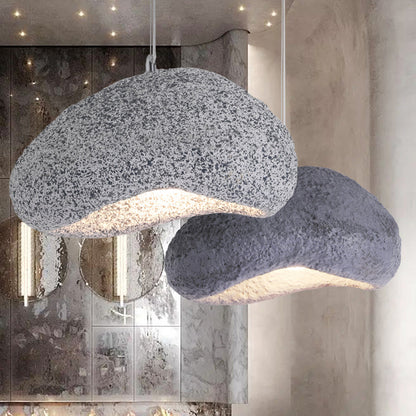 Avi Wabi Sabi Bread Shape Resin Pendant Light, 2 Color