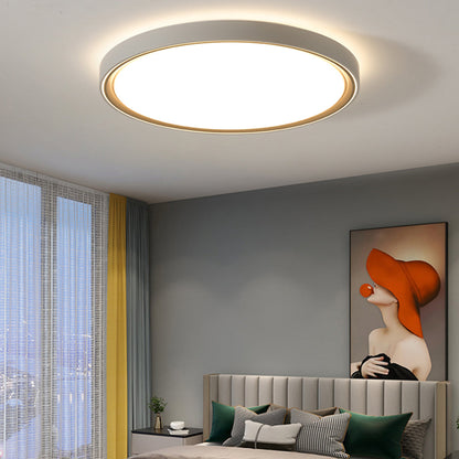 Arisha Minimalist Round/Square Metal/ Flush Mount Ceiling Light, Gold