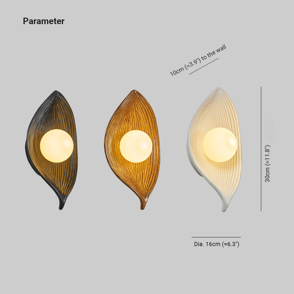 Moderne LED-Wandleuchte Aria für Wohnzimmer in Schwarz/Weiß/Holz
